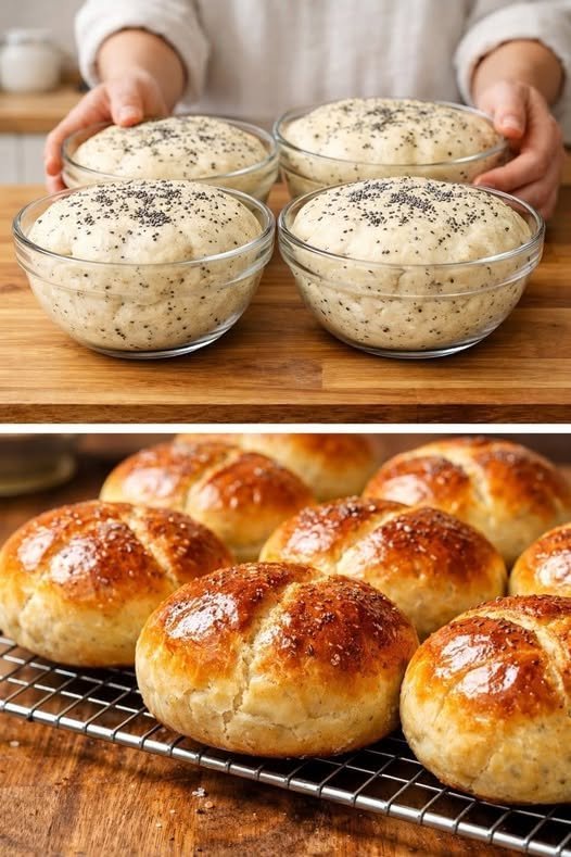 Soft Bread Rolls full recipe
