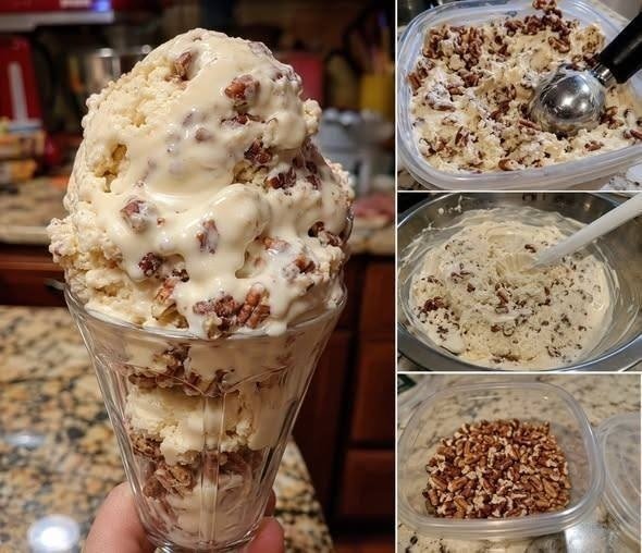 Homemade Butter Pecan Ice Cream