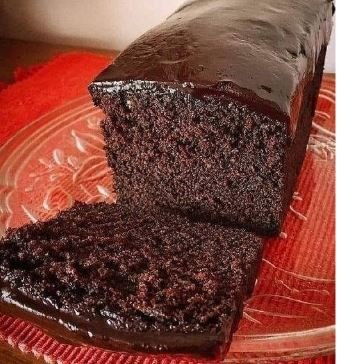 Moist Chocolate Loaf Cake with Chocolate Glaze